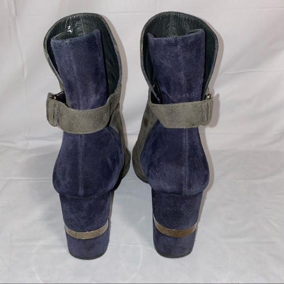 Stuart Weitzman Womens Imback Ankle Boots Blue Grey Suede Size 11.5￼ - Picture 3 of 10